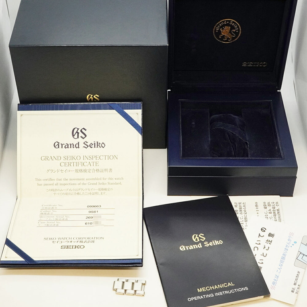 Seiko Grand Mechanical SBGR099 9S61-00B0 Silver Dial Men's Watch — Good
