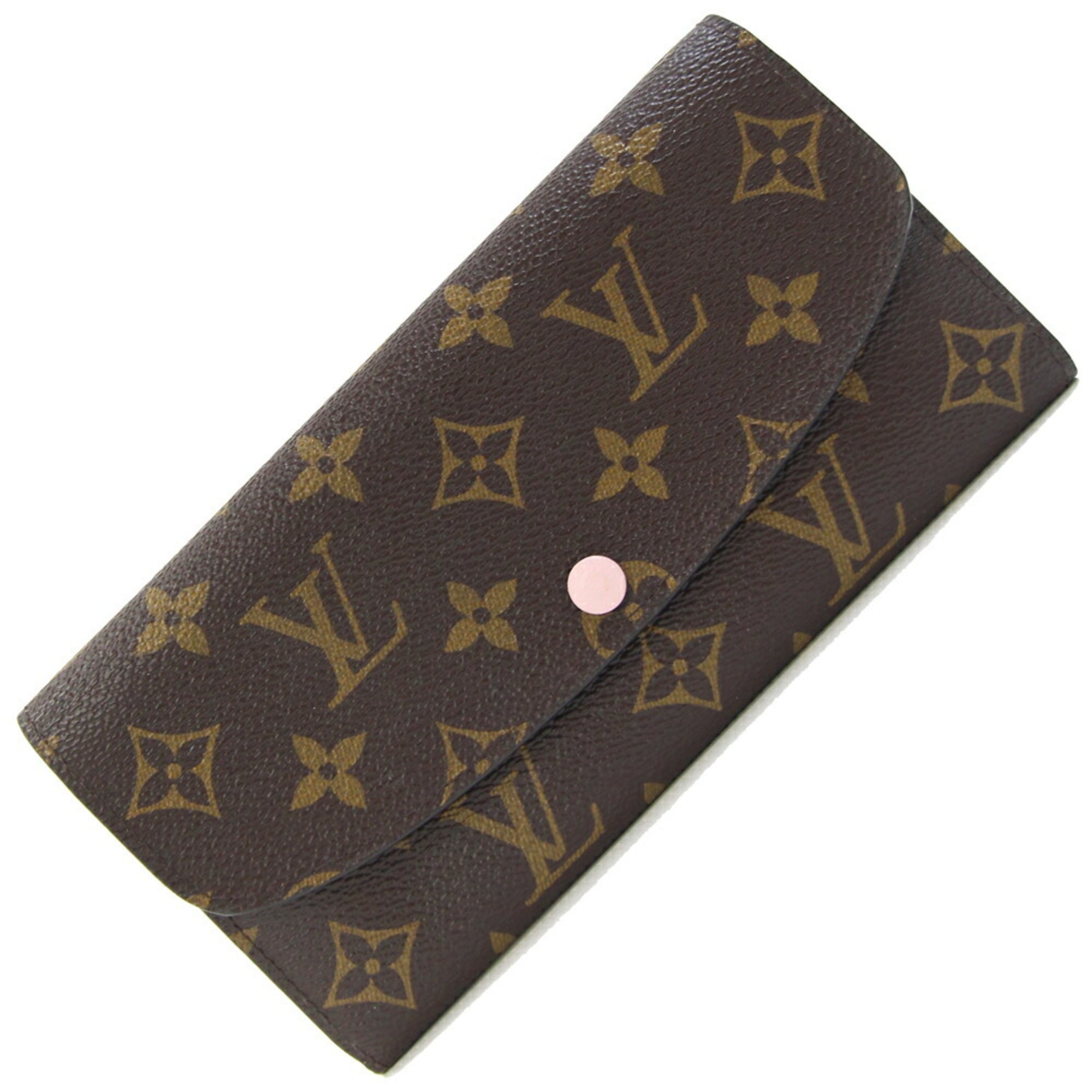 Louis Vuitton Monogram Portefeuille Emily Bifold Long Wallet M61289 Rose Ballerine Light Pink Women's LOUIS VUITTON