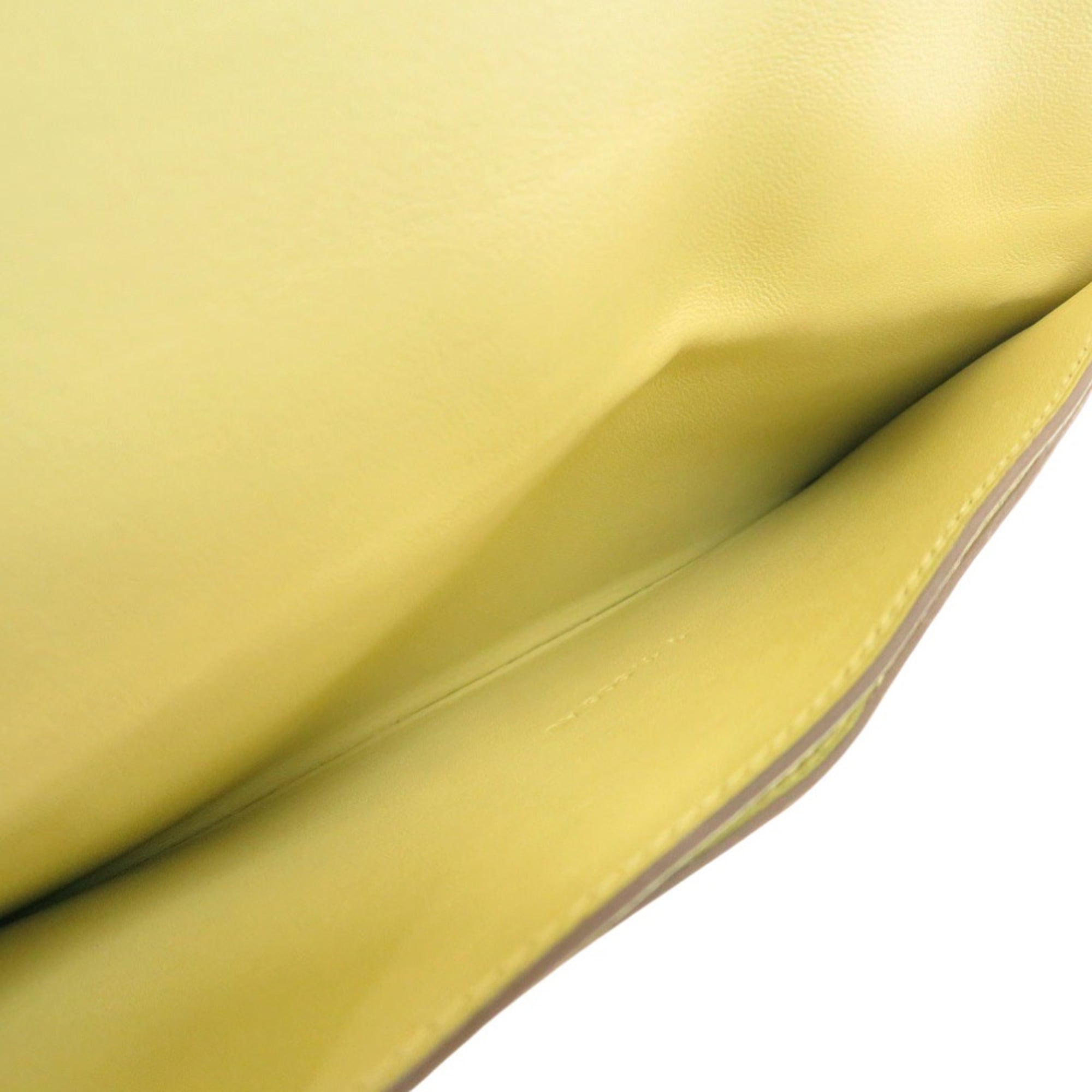 Hermes Excellent condition Hermès Dogon Long Wallet, Togo Jaune Poussin, T stamp, 1041