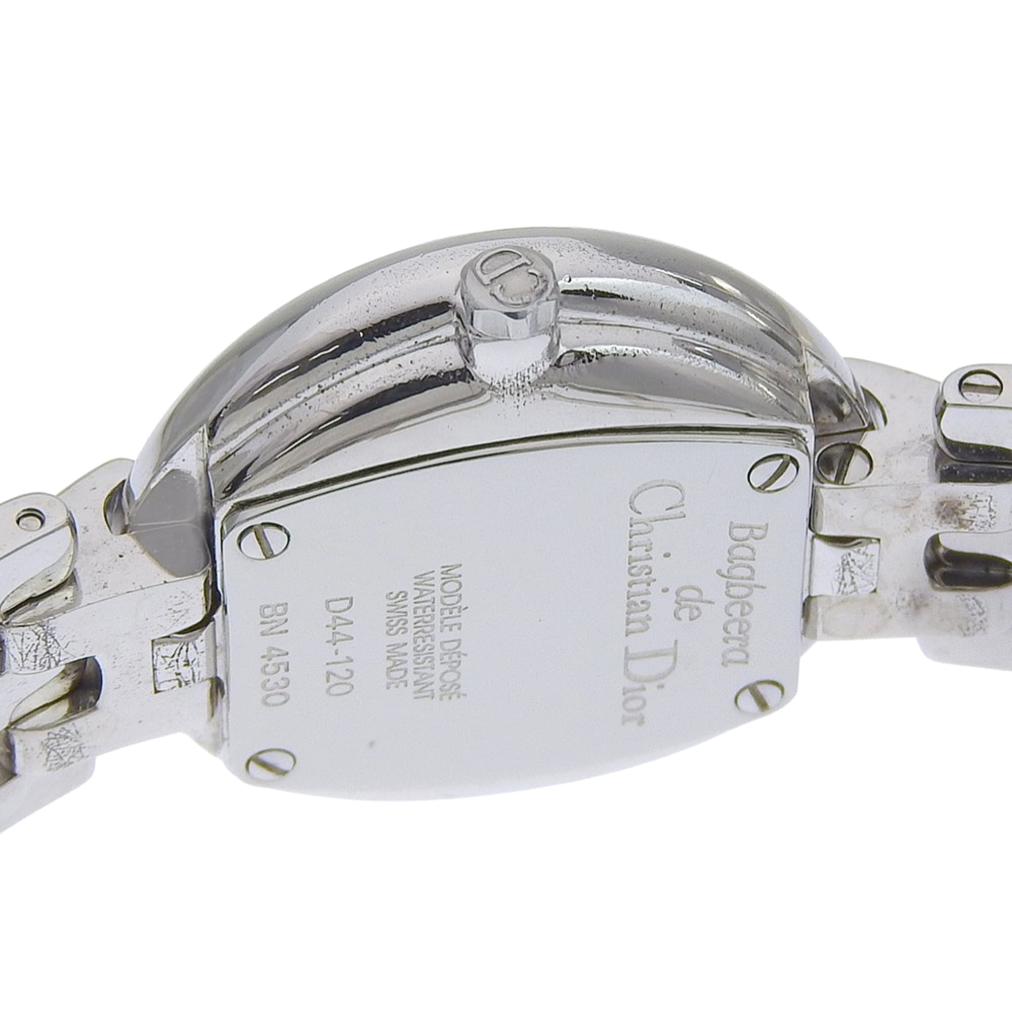 Christian Dior Bakira Watch D44-120 Stainless Steel Silver Quartz Analog Black Dial Women's — Very Good