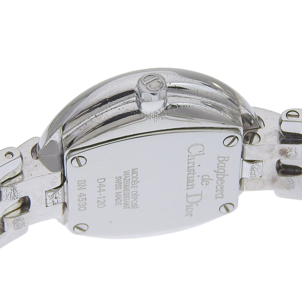 Christian Dior Bakira Watch D44-120 Stainless Steel Silver Quartz Analog Black Dial Women's — Very Good