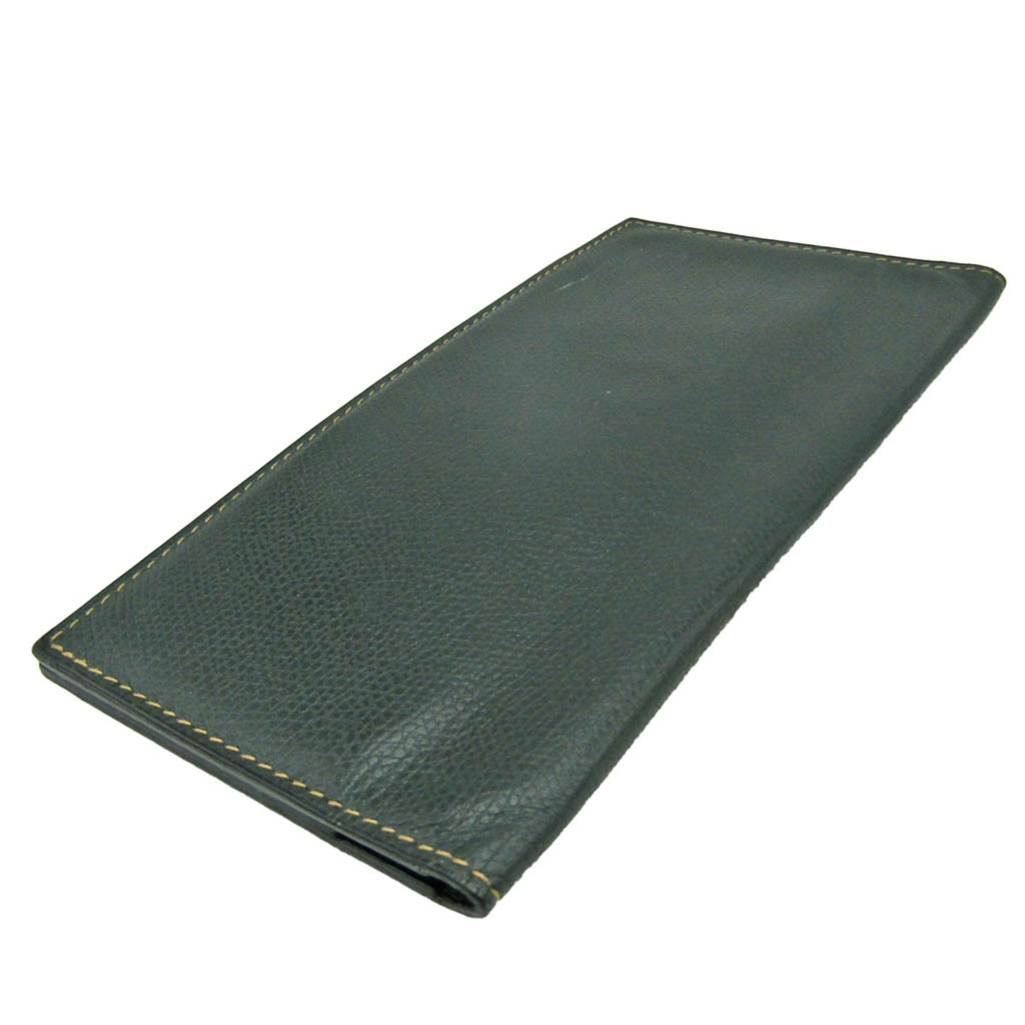 Valextra Vertical 12 Card V8L21 Men,Women Leather Long Bill Wallet (bi-fold) Dark Green