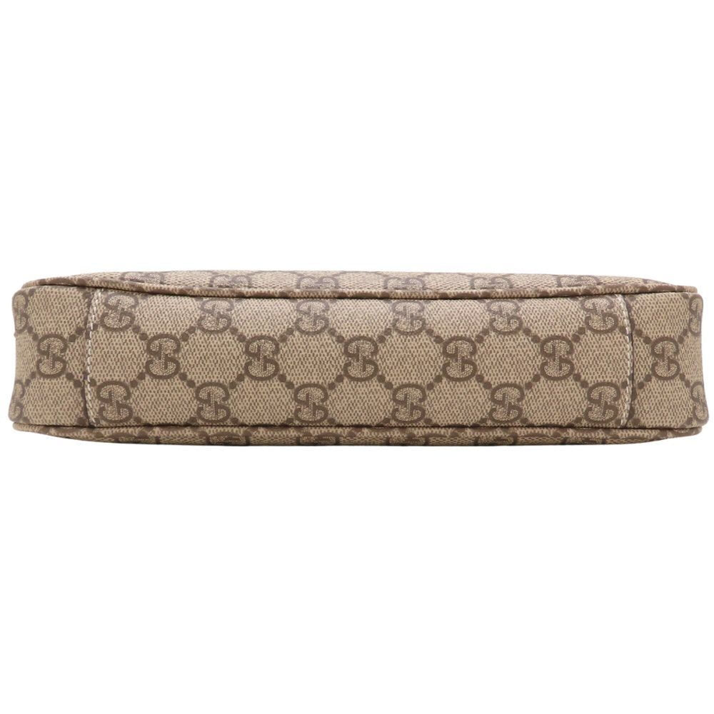 GUCCI GG Emblem Small 815218 Shoulder Bag Supreme x Leather Beige Brown Women's 353420 — Like New