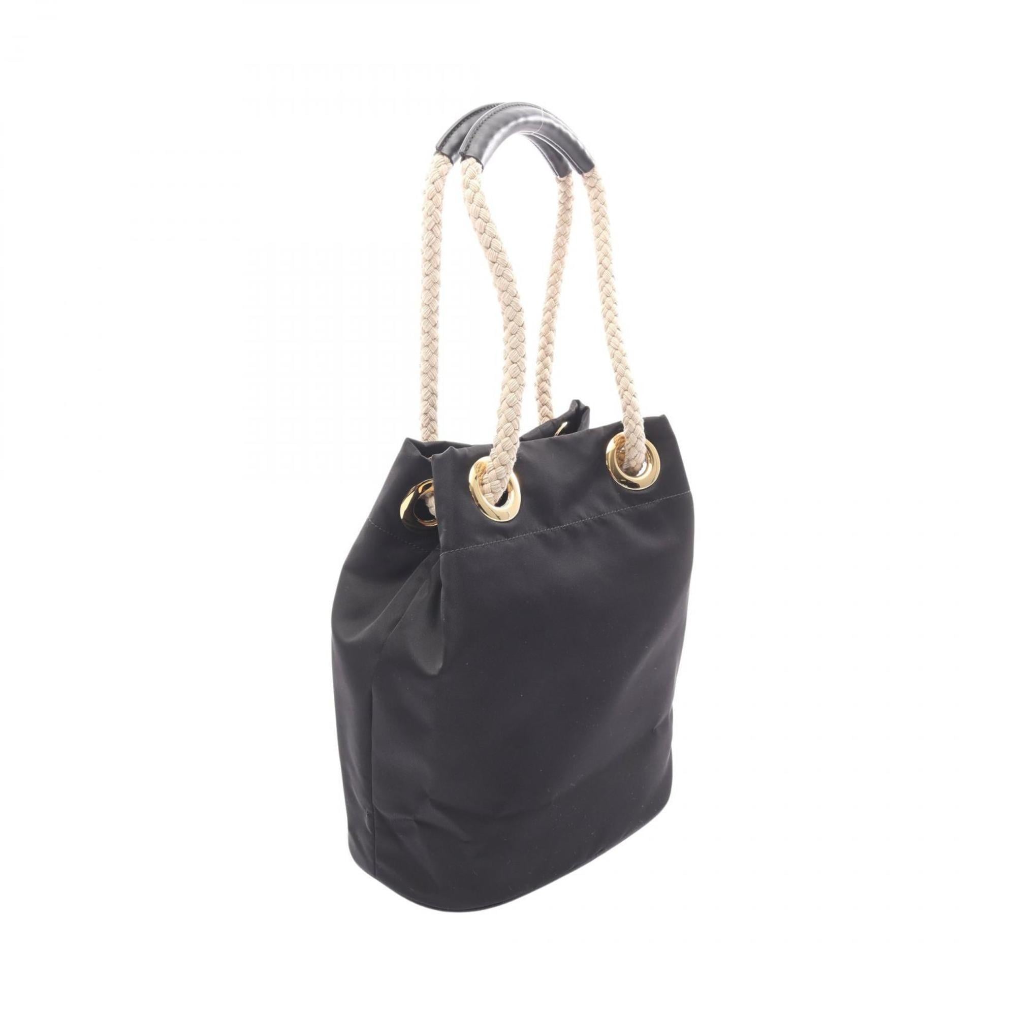 Prada Re-Nylon Tessuto Rope Mariner Small Bucket Bag, Shoulder Nylon, Women's, Black, 1BE082