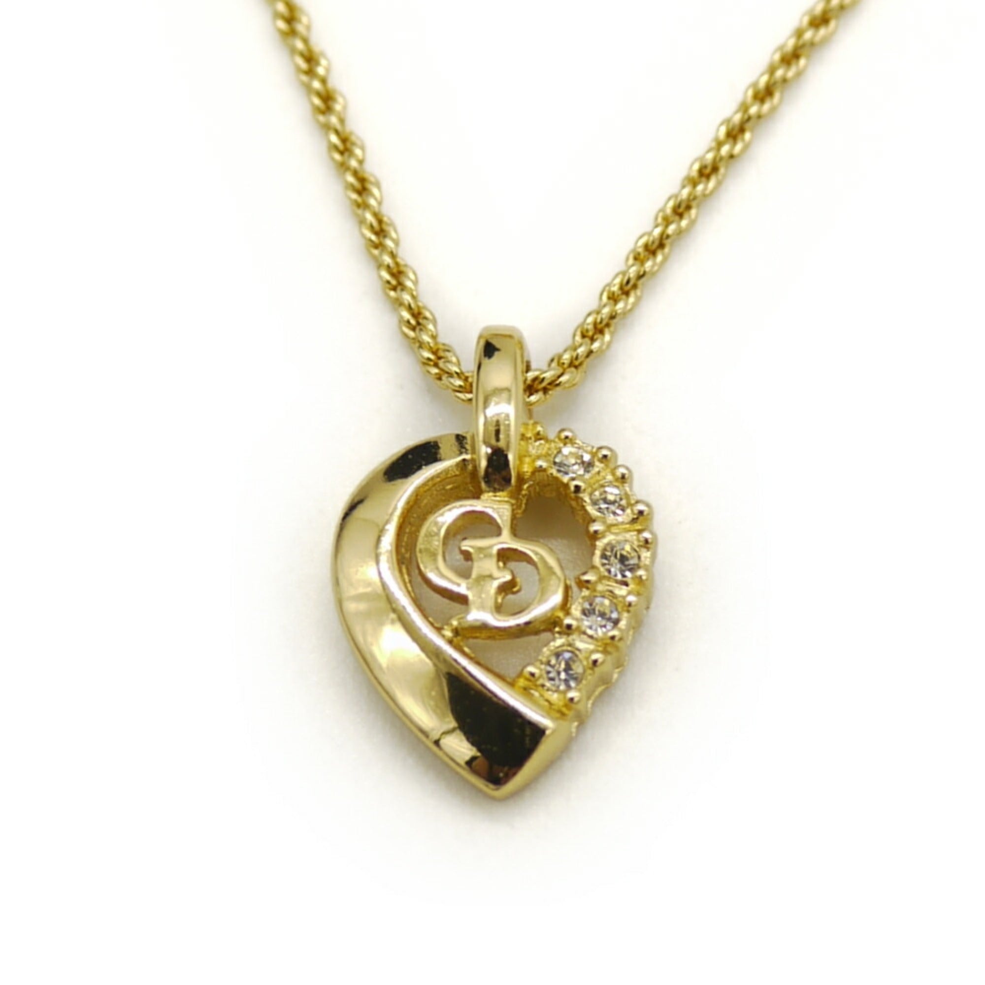 Christian Dior pendant necklace rope chain