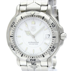 TAG HEUER 6000 Professional Steel Quartz Mens Watch WH1111 Polished — Very Good