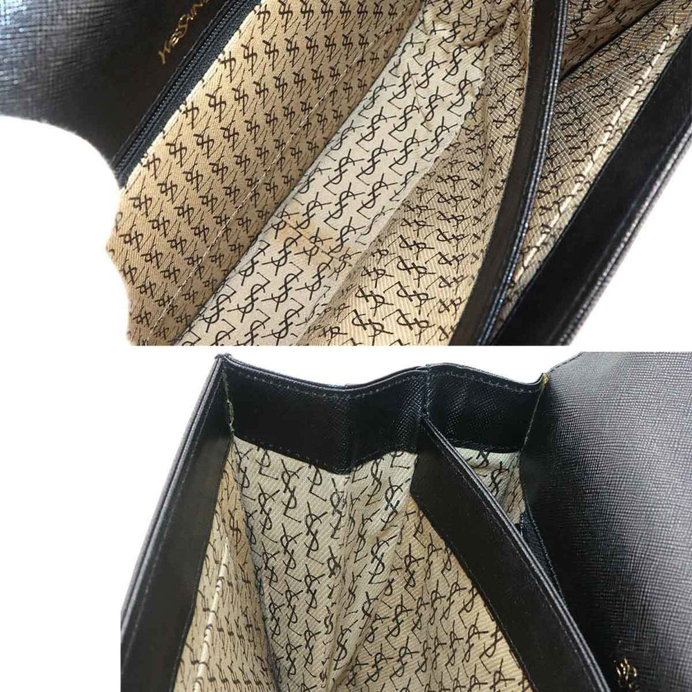 Yves Saint Laurent Shoulder Handbag, Leather, Black, Gold Hardware — Like New