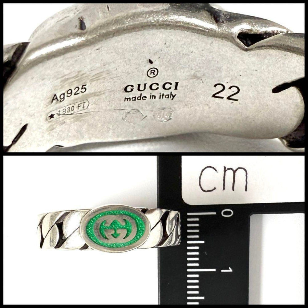 Gucci Men's Interlocking G Silver Ring — Like New