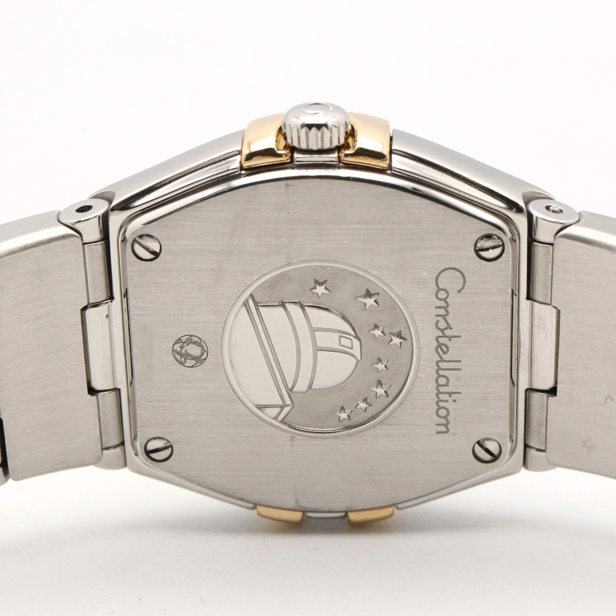 Omega Constellation 12-Diamond Watch, 18K Yellow Gold Stainless Steel, Diamond, Ladies', White/White Mother-of-Pearl, 123.20.24.60.55.006 — Very Good