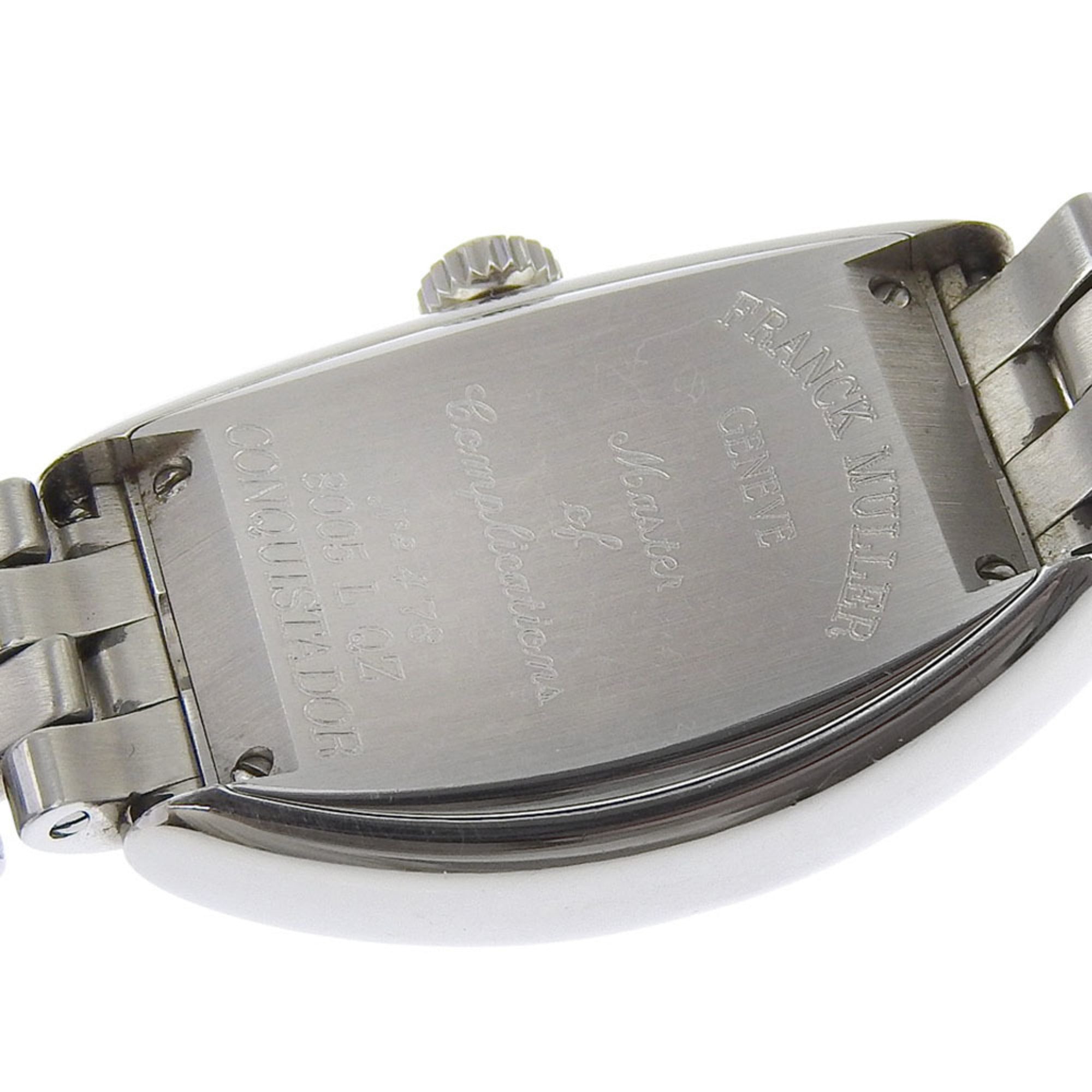 Franck Muller Conquistador Watch 8005L Stainless Steel Quartz Analog Display Silver Dial Women's — Good