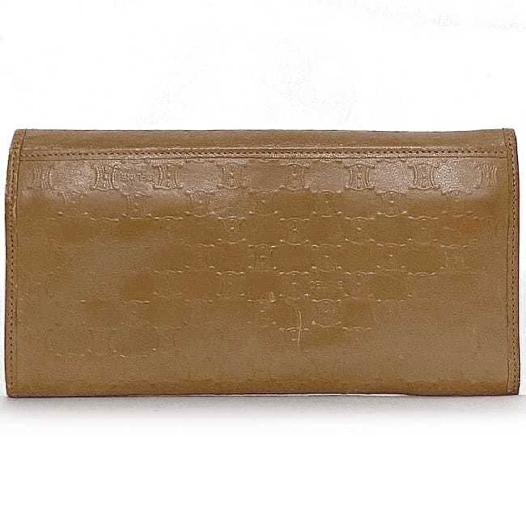 Celine bi-fold long wallet ec-22065 beige macadam leather M06 CELINE for women