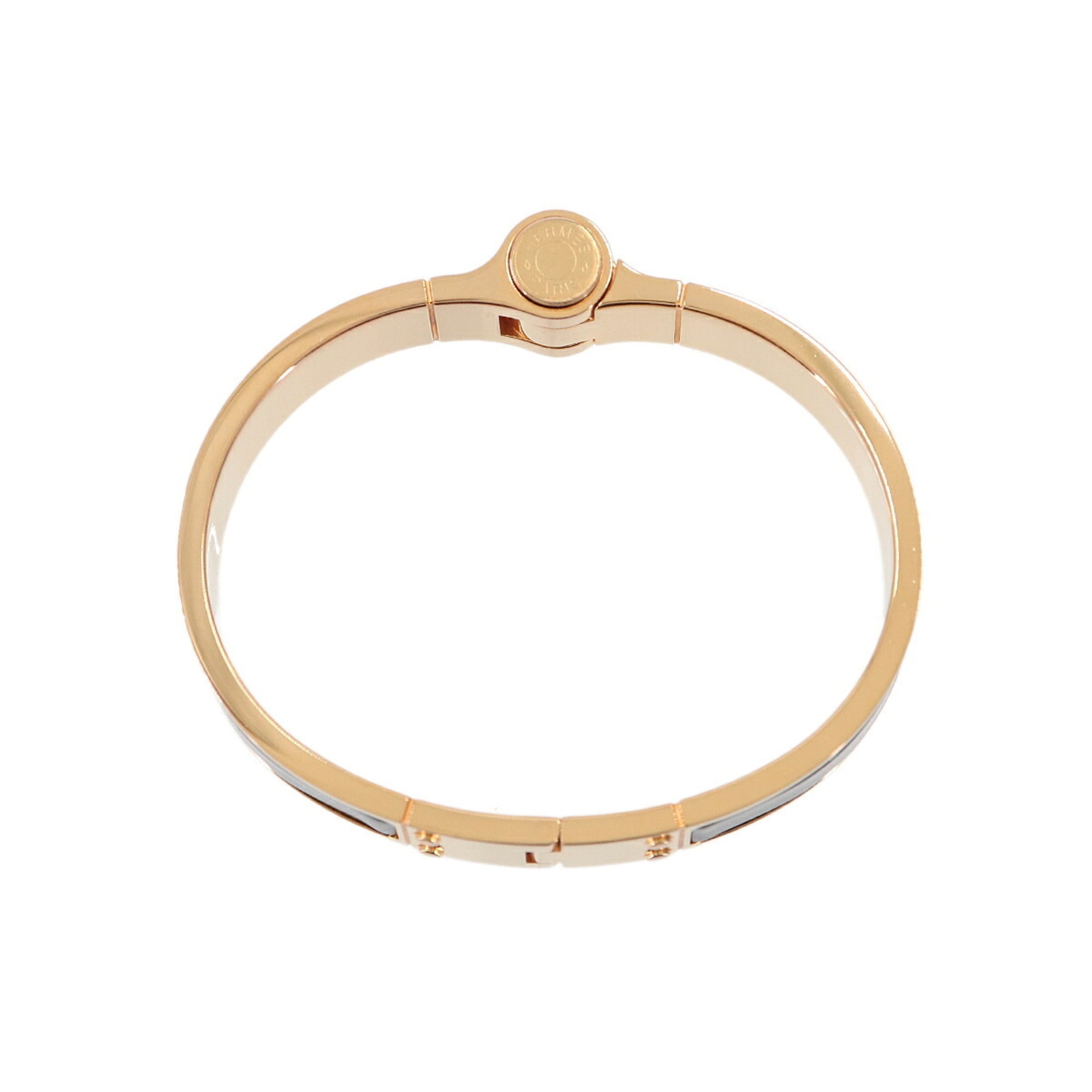 Hermes Charniere PM Bracelet Bangle Black Gold — New - Store Return