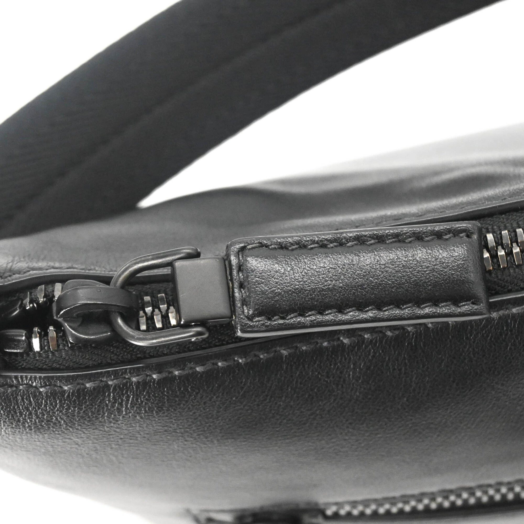 PRADA Prada Shoulder Bag Leather Triangle Black Blue 2VH078 — New - Store Return