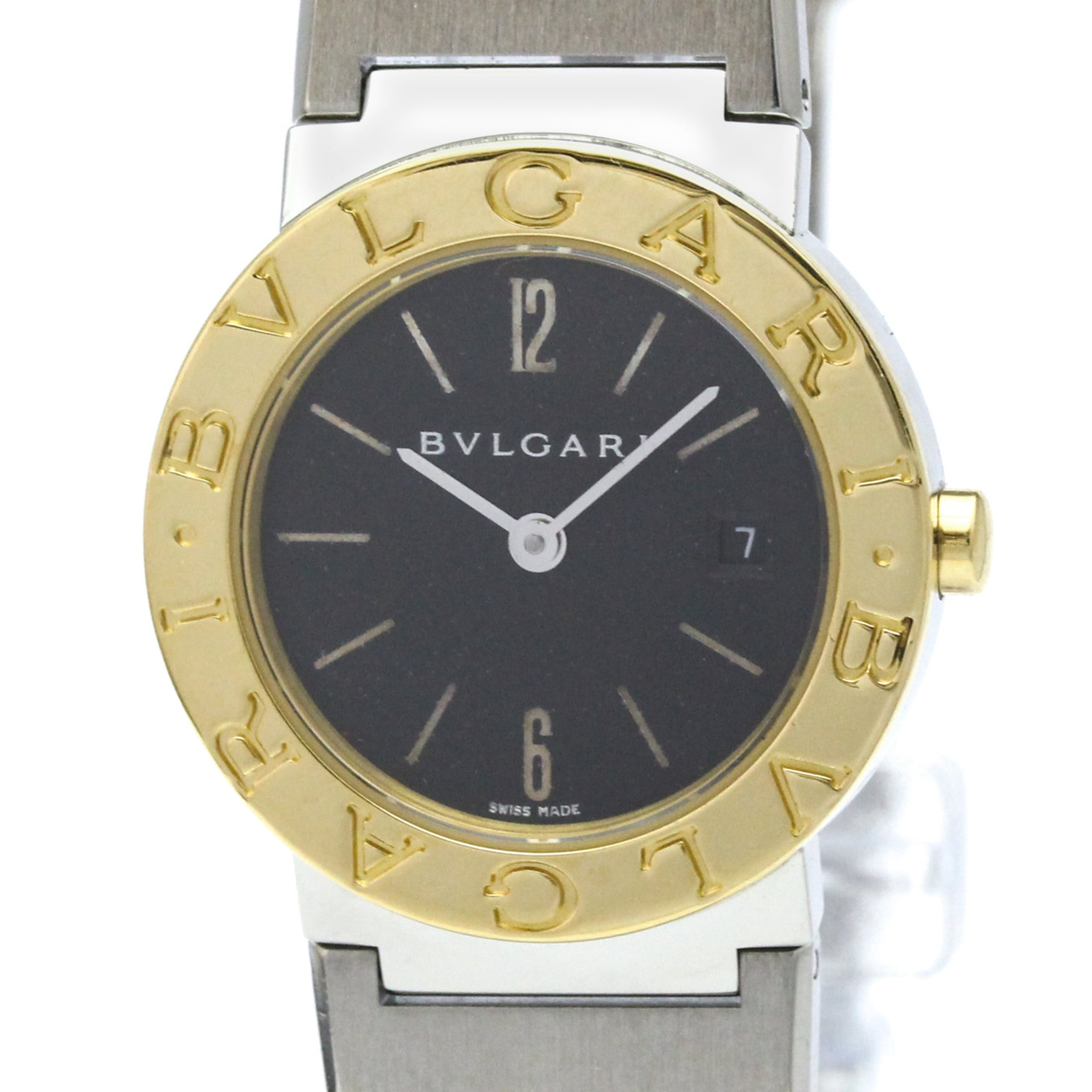 BVLGARI BVLGARI-BVLGARI 18K Gold Steel Ladies Watch BB26SG Polished — Very Good