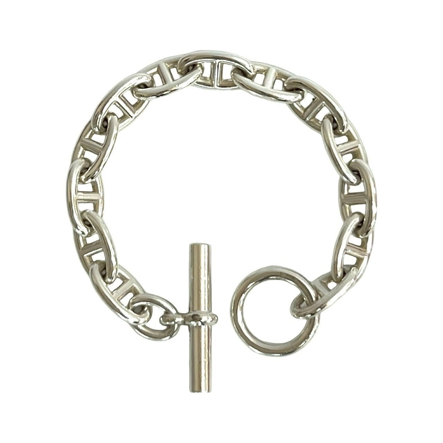 HERMES Chaine d'Ancre GM 13-link Sterling Silver 925 Chain Bracelet, 47217