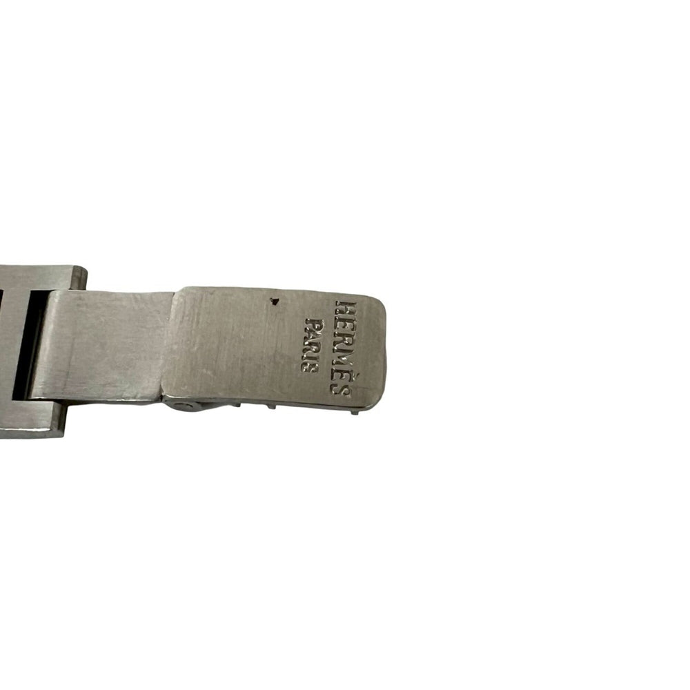 HERMES Arceau H Logo Belt Stainless Steel GP Quartz Wristwatch Silver Gold 34591 — Good
