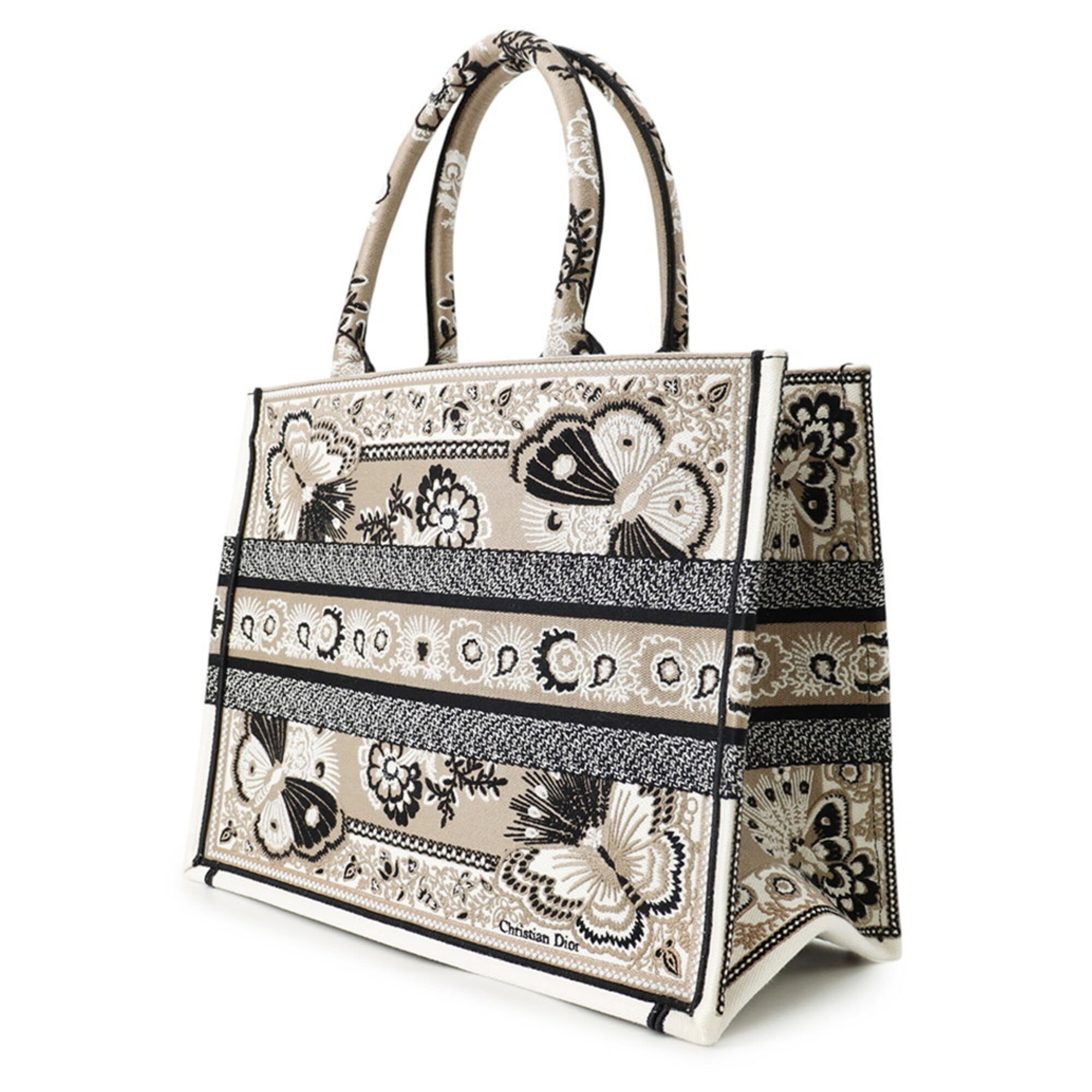 Christian Dior Tote Bag Book Butterfly Bandana Medium Handbag — Like New