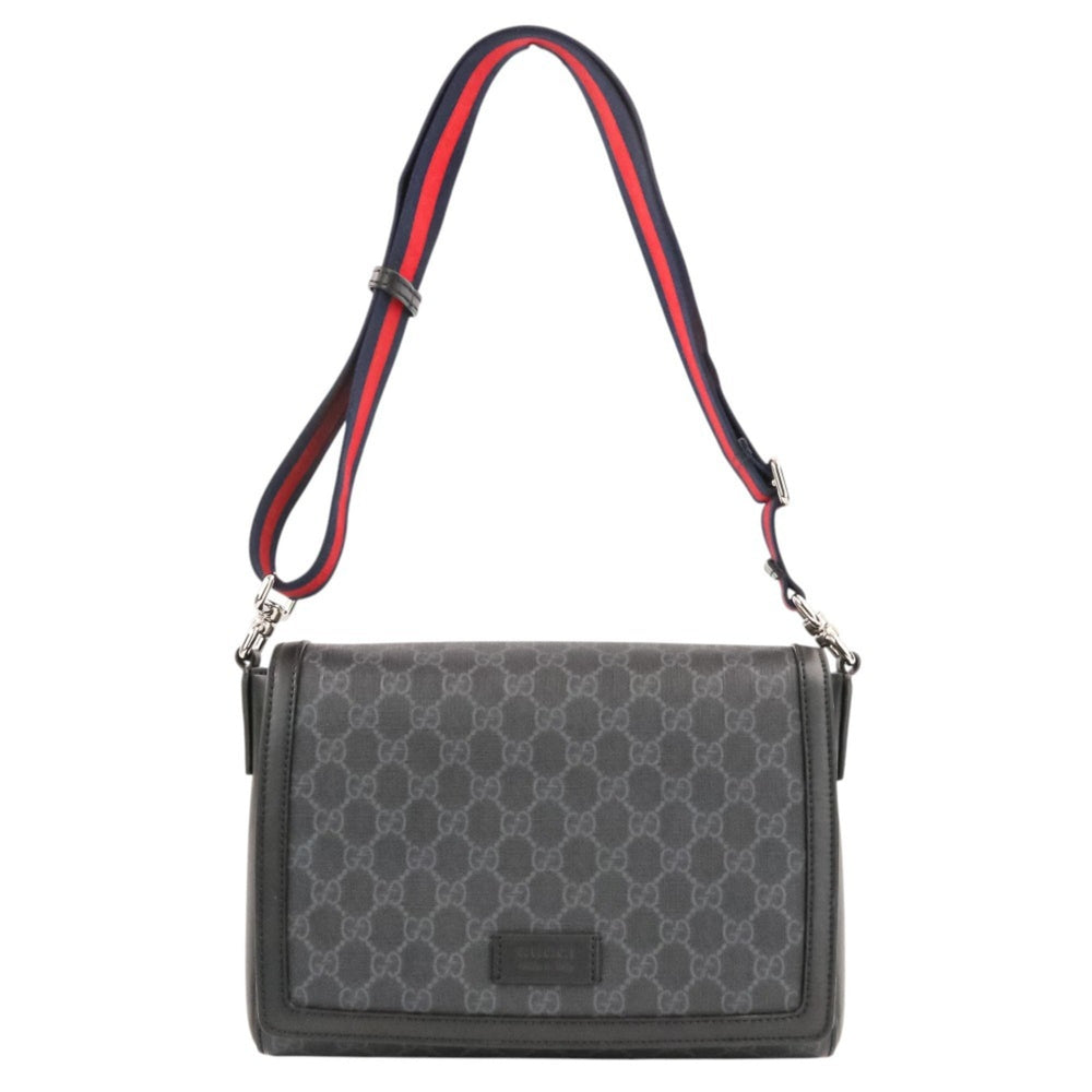 GUCCI GG Supreme Shoulder Bag Crossbody 771167 Black Men's Women's — Like New