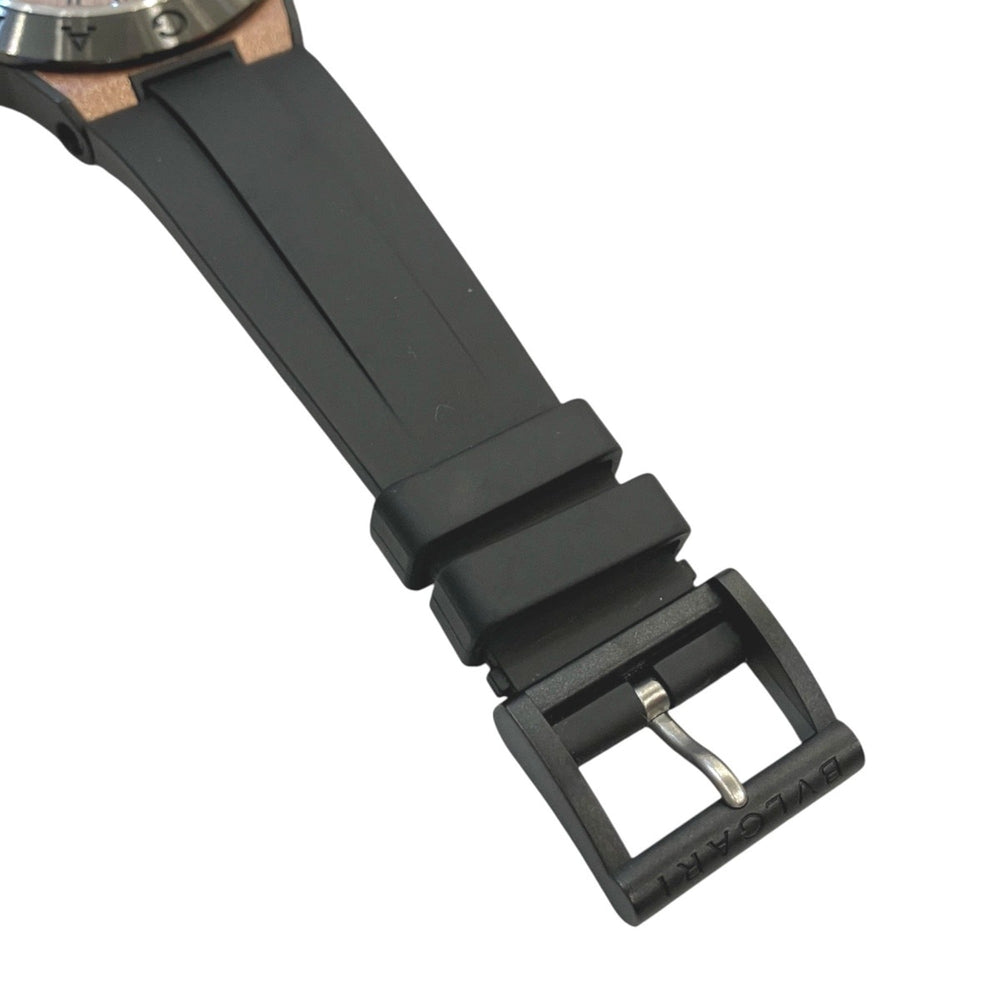 Bulgari Diagono Magnesium Watch, Total Weight 71g, Rubber Strap, Automatic Movement, Brown Dial, DG41SMC — Good