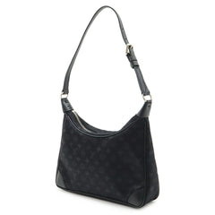 LOUIS VUITTON Monogram Satin Little Boulogne Pouch Bag in Leather, Noir and Black, M92142 — Like New
