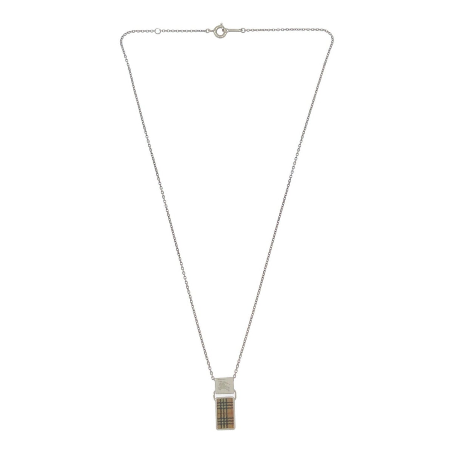 BURBERRY Nova Check Silver Necklace VINATGE AG925 SILVER Women's Mikunigaoka Store IT1VG19X6OQ0 RM0101V