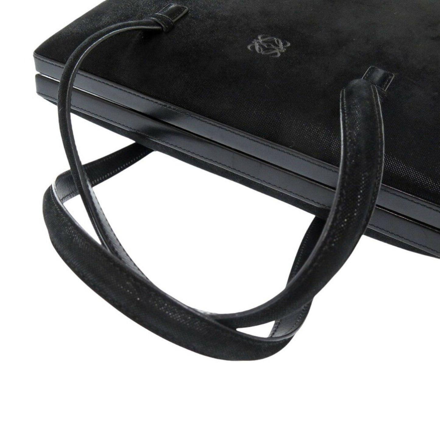 LOEWE Anagram Suede/Leather Black Handbag 1539LOEWE