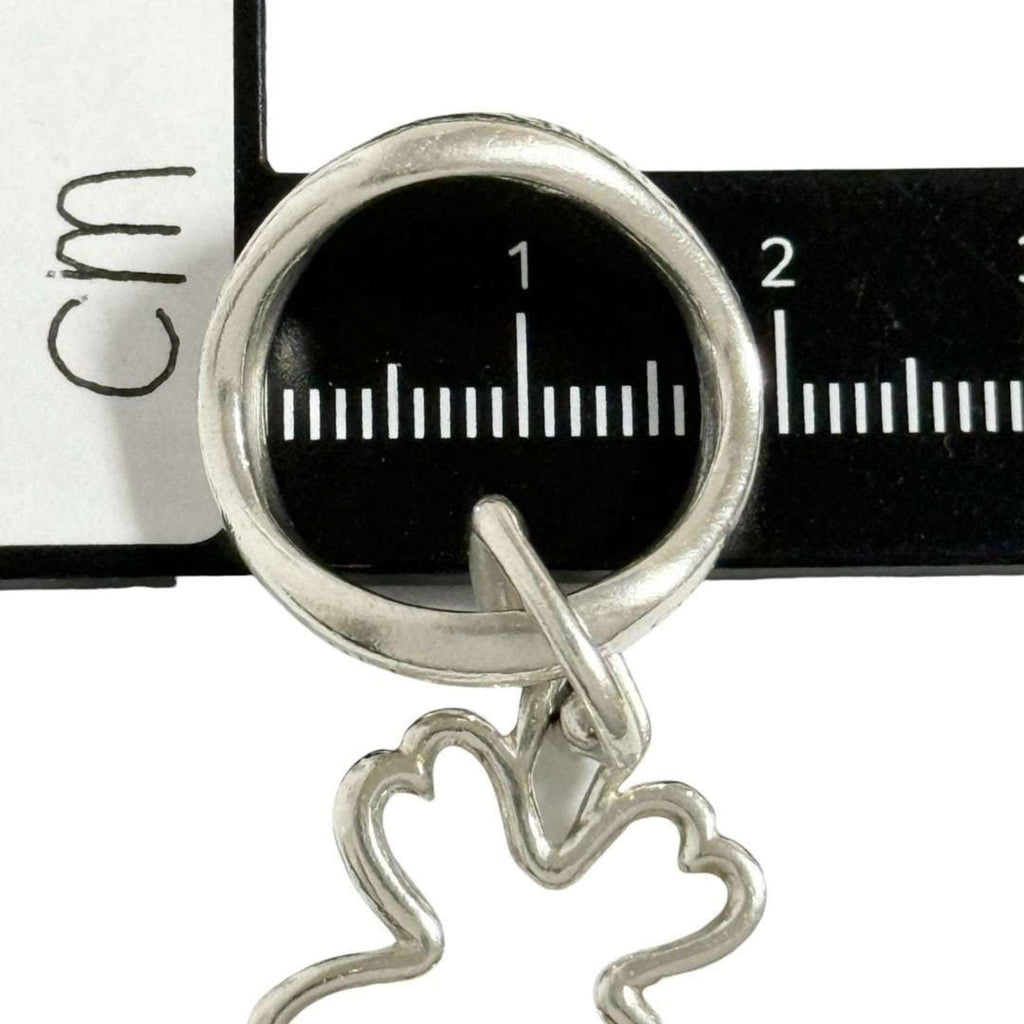 Chanel Women's Silver 925 Ring, Size 12, Clover