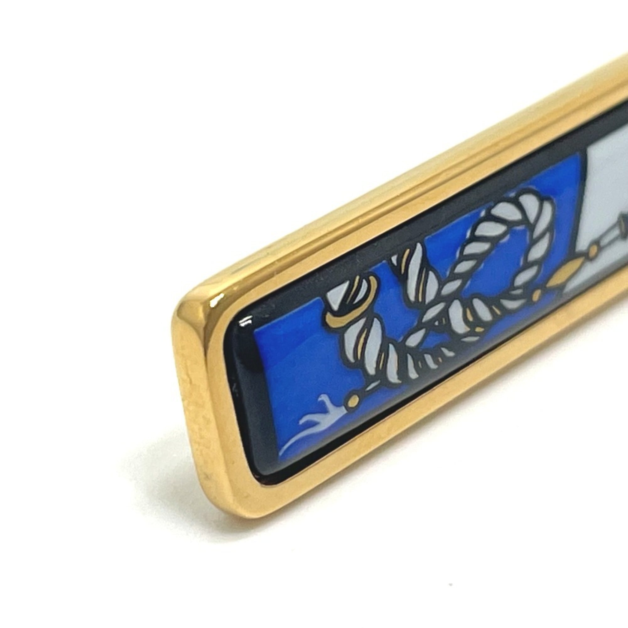 HERMES Hermes Takayaki enamel pin tuck brooch metal ladies gold — Like New
