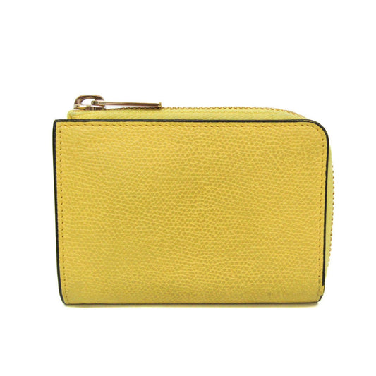 Valextra Multi-case Key Ring Women,Men Leather Coin Purse/coin Case Yellow
