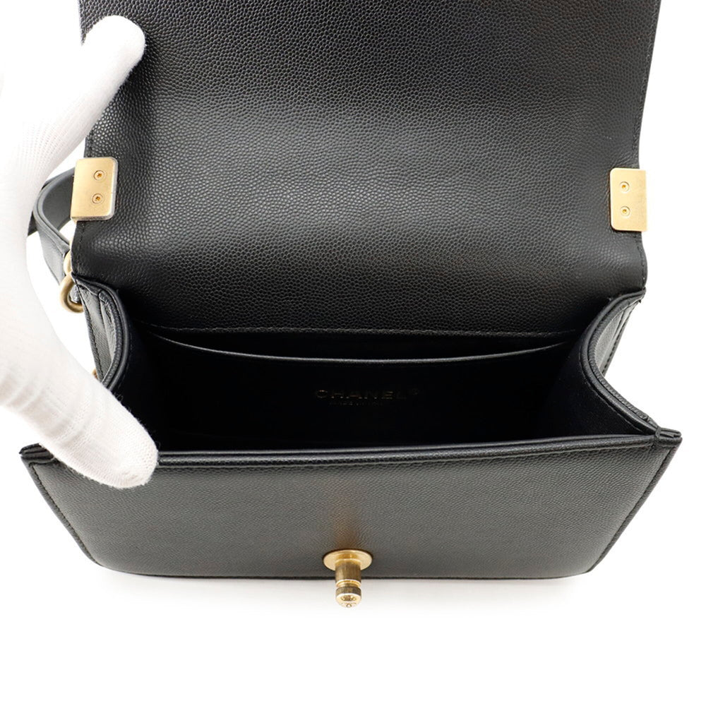 Chanel Chain Shoulder Bag Boy Small Matelassé Coco Mark A67085 BOY CHANEL Handbag Black Women's — Like New