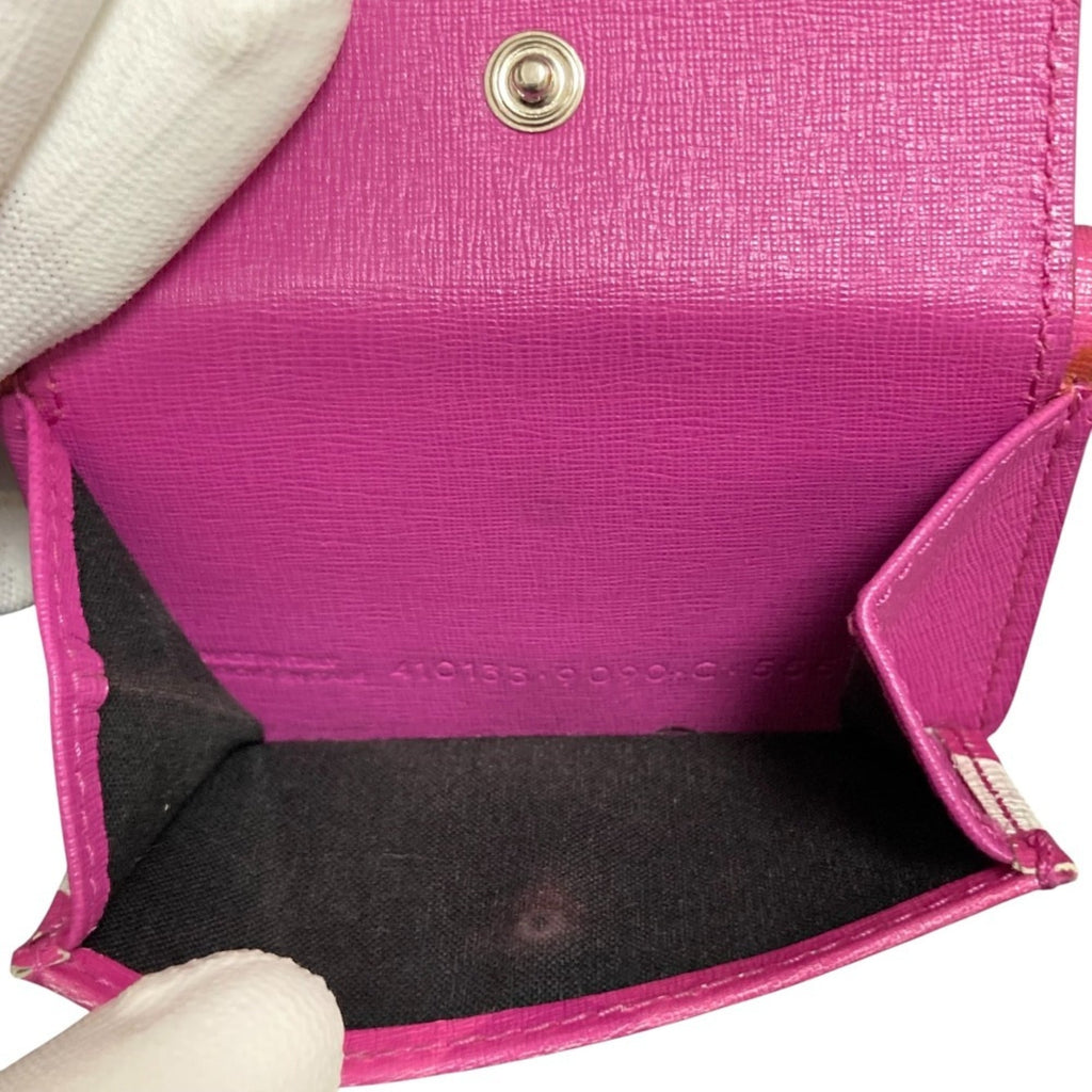 BALENCIAGA Paper Mini Wallet 410133 Pink Purple Women's