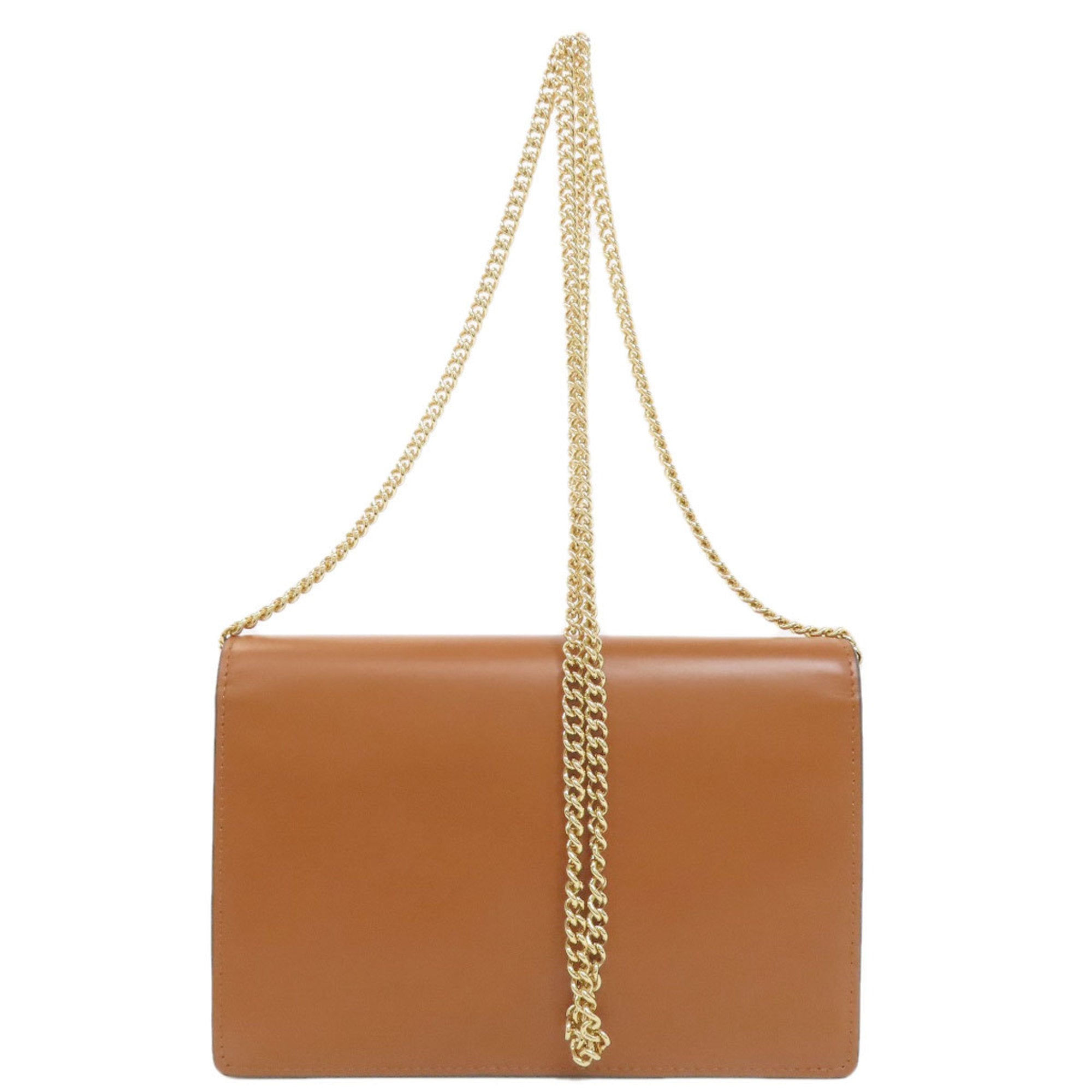 FENDI Chain Shoulder Bag Calf Leather Women's