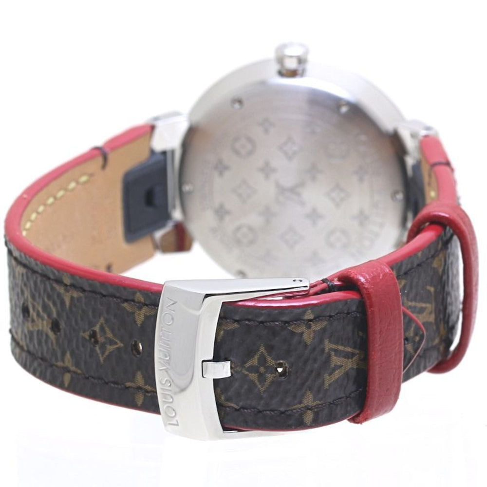 LOUIS VUITTON Tambour MM Rainbow Colored Stones QA159Z Women's Watch 40091 — Very Good