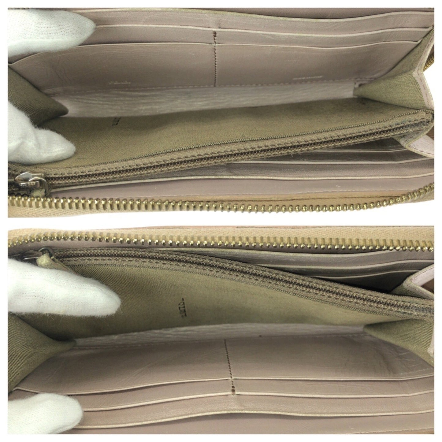 FENDI Salmon Pink Leather Wallet with Gold Hardware, Round Zipper, 8M0024, Women's