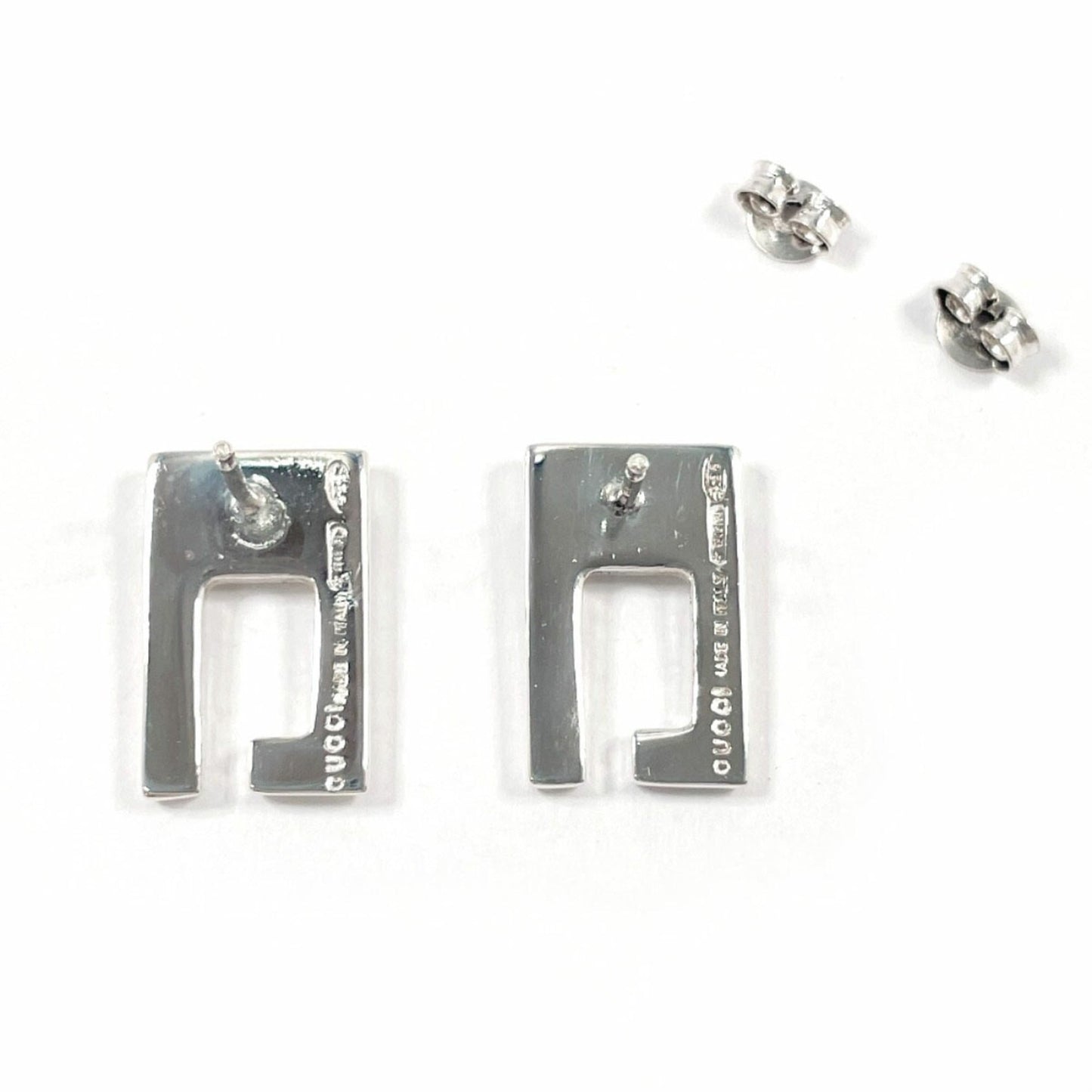GUCCI G earrings in 925 silver, unisex