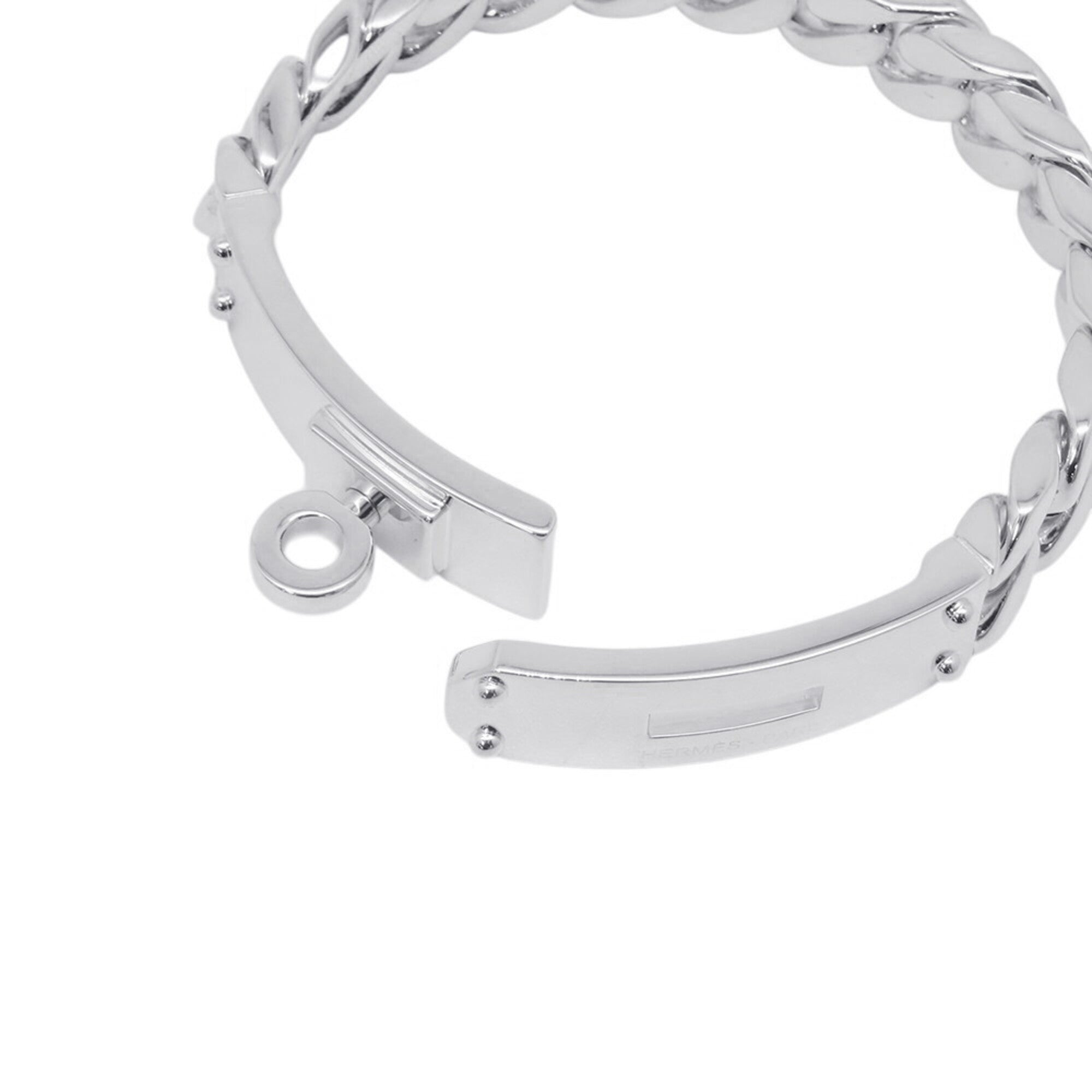 Hermes Kelly Gourmet GM Bracelet, Size SH, SV925 Silver, HERMES Chaine d'Ancre — Like New