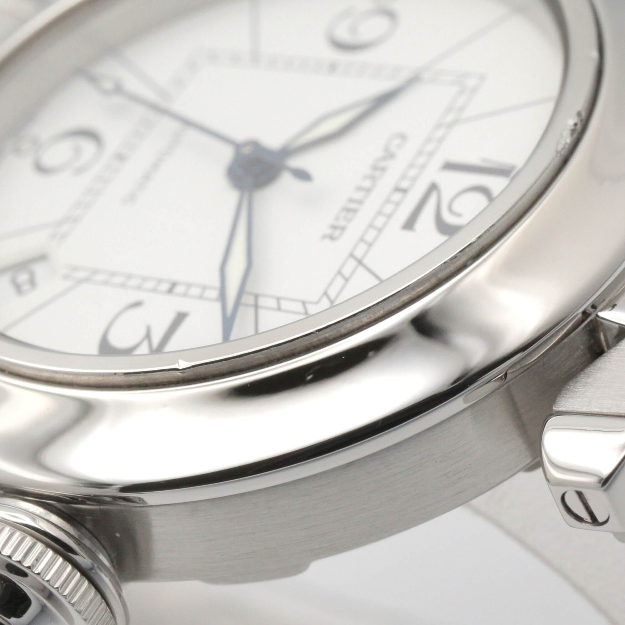 Cartier Pasha C Boys' Watch, Stainless Steel, White, W31074M7 — Very Good