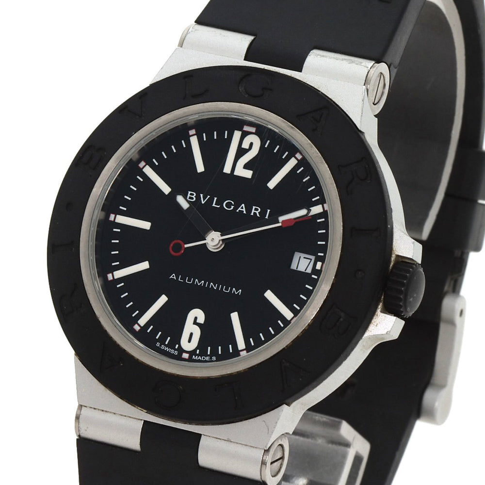 BVLGARI BB40AT Alum Date Watch Rubber Men's — Good