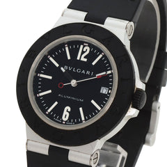 BVLGARI BB40AT Alum Date Watch Rubber Men's — Good