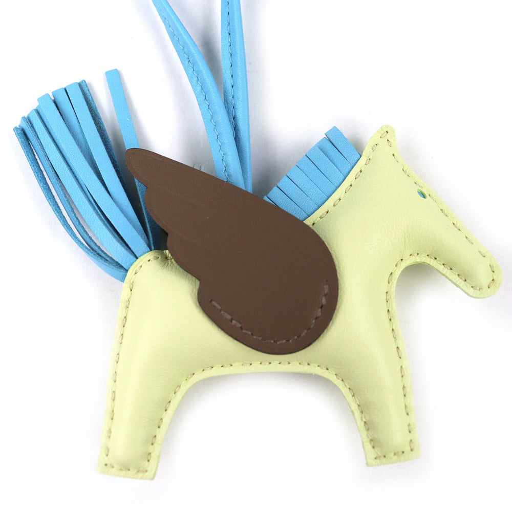HERMES Rodeo Charm Pegasus PM Agneau Milo Jaune Milton Celeste Etoupe Bag K Stamp Made in France Women's Recommended ◎ — Like New