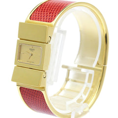 HERMES Loque Gold Plated Quartz Ladies Watch LO1.201 — Very Good