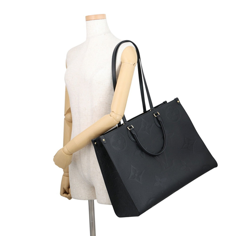 Louis Vuitton Monogram Empreinte OnTheGo GM Tote Bag M44925, Handbag, 2-way Shoulder Bag, Black, Monogram, LOUIS VUITTON — Like New