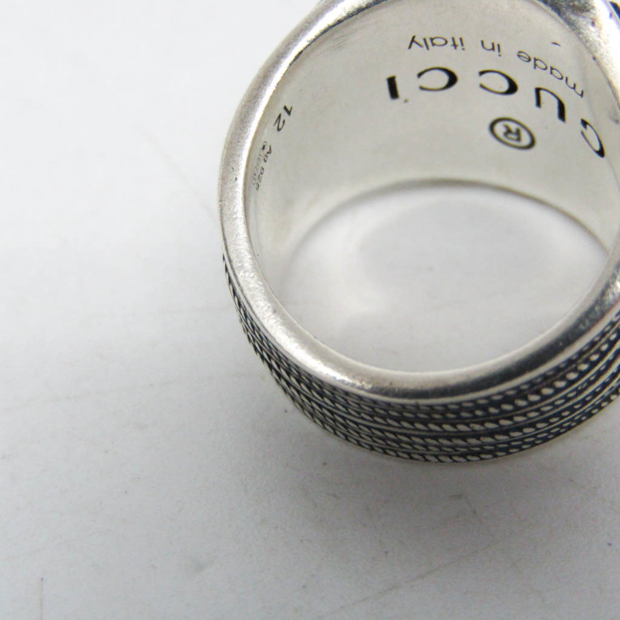 Gucci Interlocking G 728399 Silver Fashion Band Ring Silver — Like New
