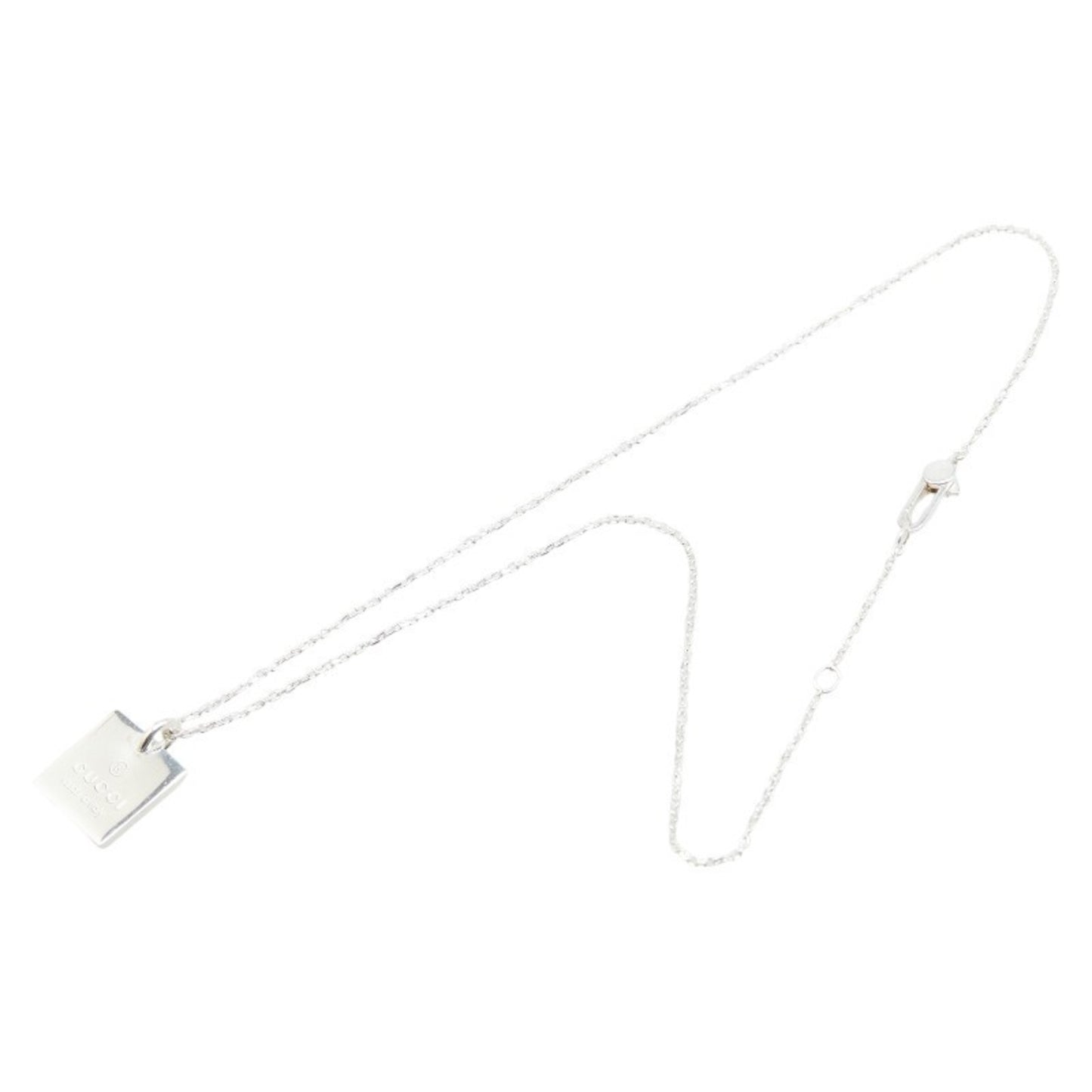 Gucci Square Plate Necklace SV925 Silver Women's GUCCI