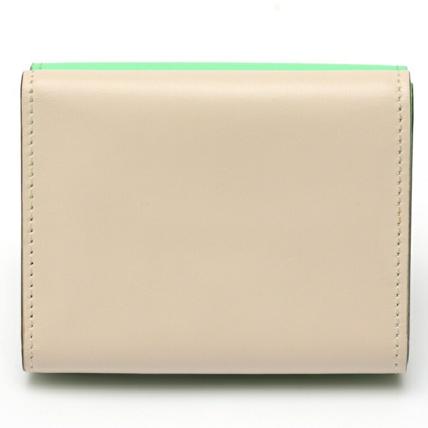 Fendi FF Diamond Wallet Trifold 8M0480 Light Green Beige S-159382