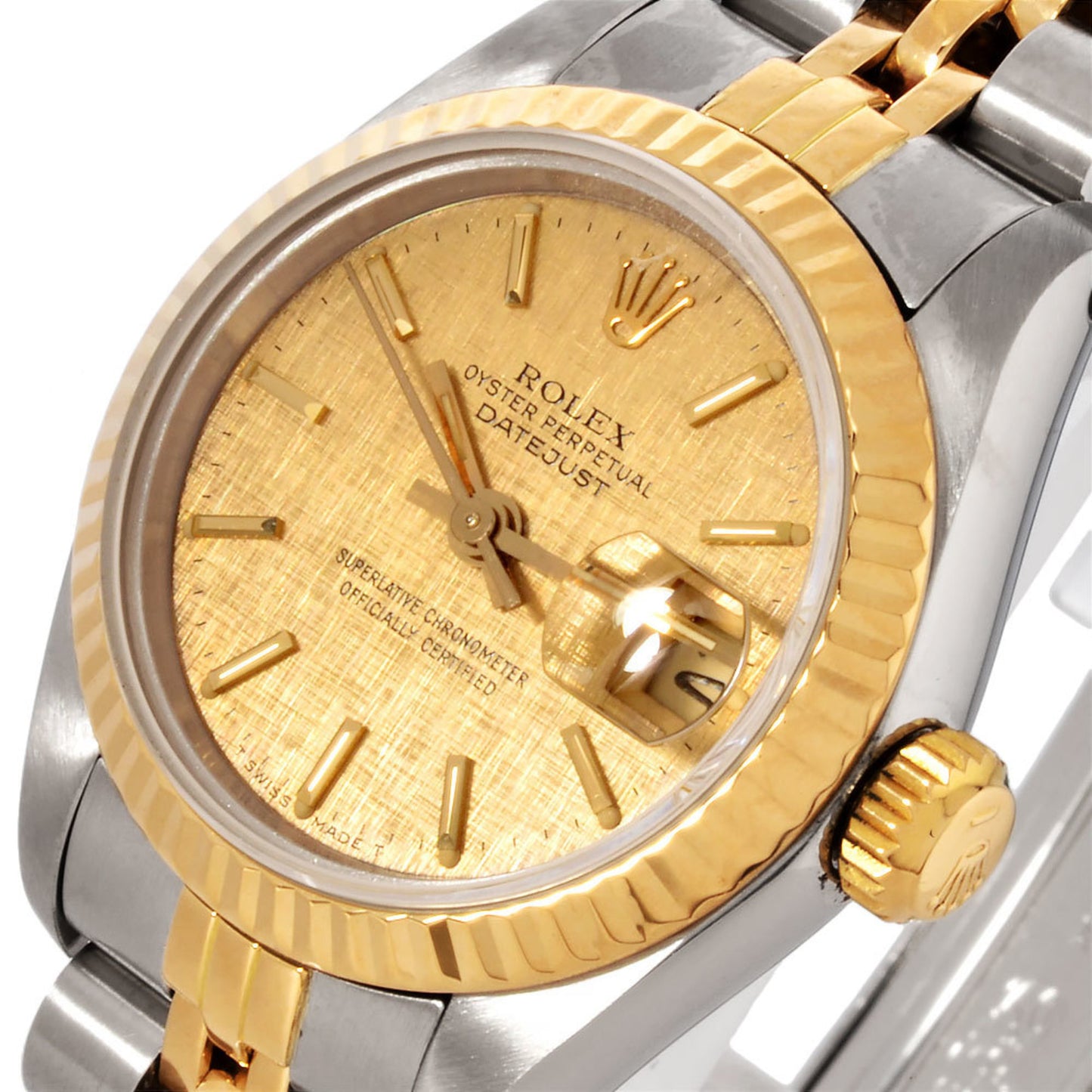 Rolex ROLEX 69173 Datejust Automatic Wristwatch Champagne Mosaic Dial YG x SS Ladies 7-digit 9th series (manufactured in 1986)