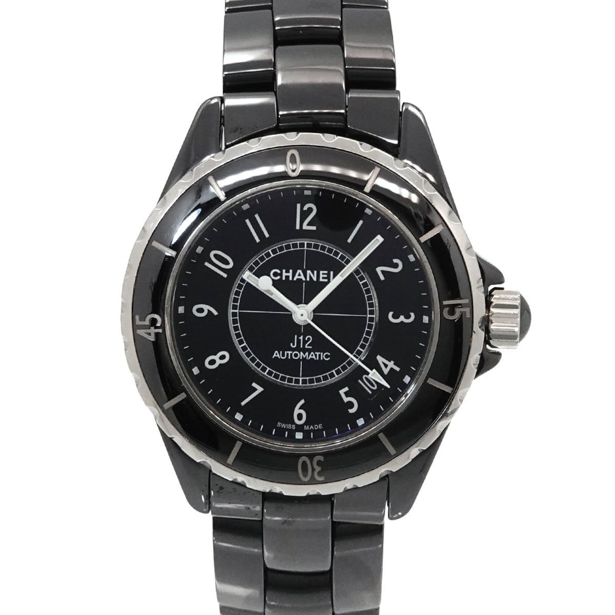 Chanel J12 38mm Men's Watch H0685 Black Ceramic Date Automatic Self-winding — Very Good