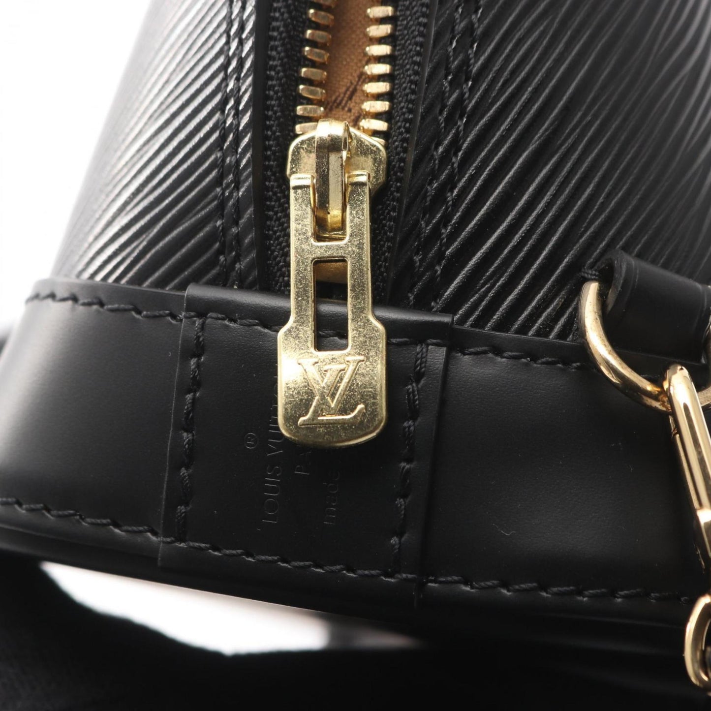 Louis Vuitton Alma Backpack, Epi Leather, Black, M25103, Women's