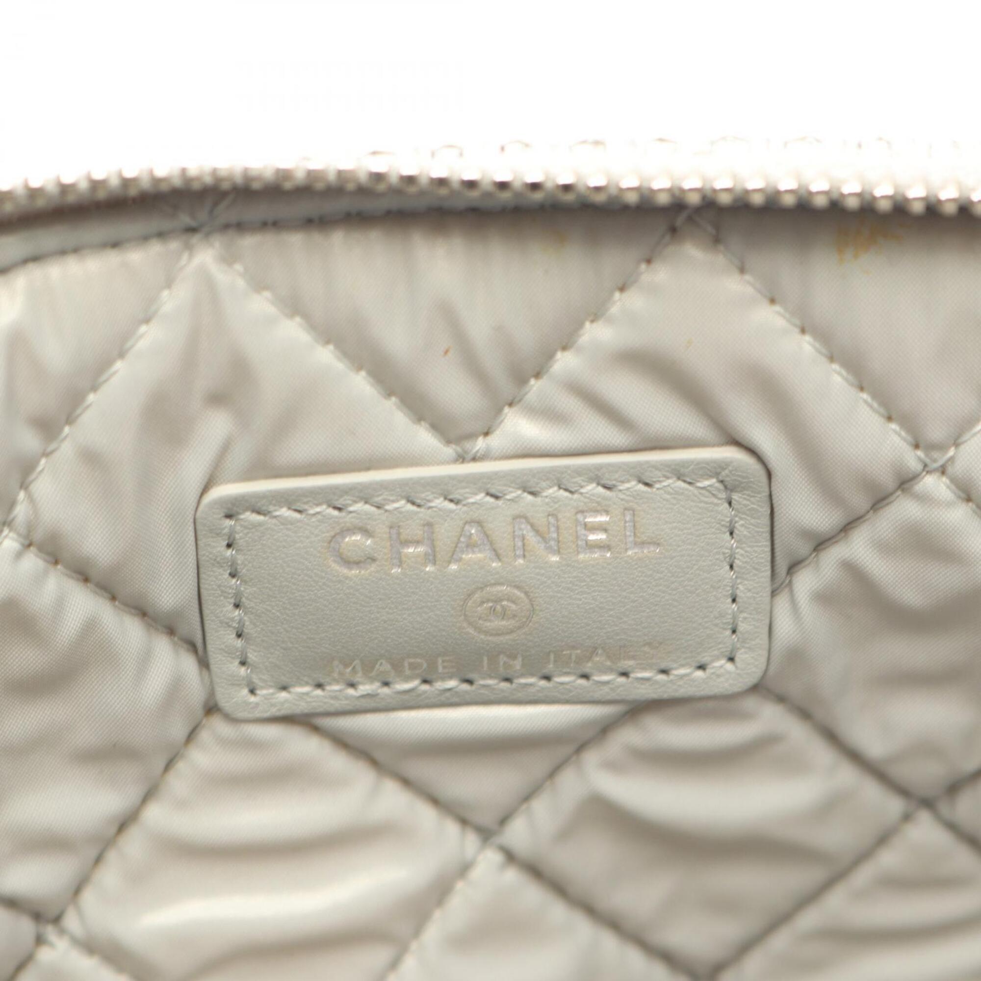 Chanel Deauville Second Bag Clutch Handbag Straw Women's Gray — New - Store Return