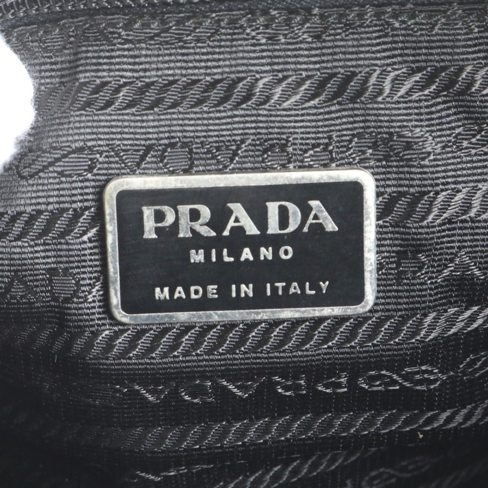 Prada Tessuto Nylon Triangle Logo Shoulder Bag Messenger Black Men's